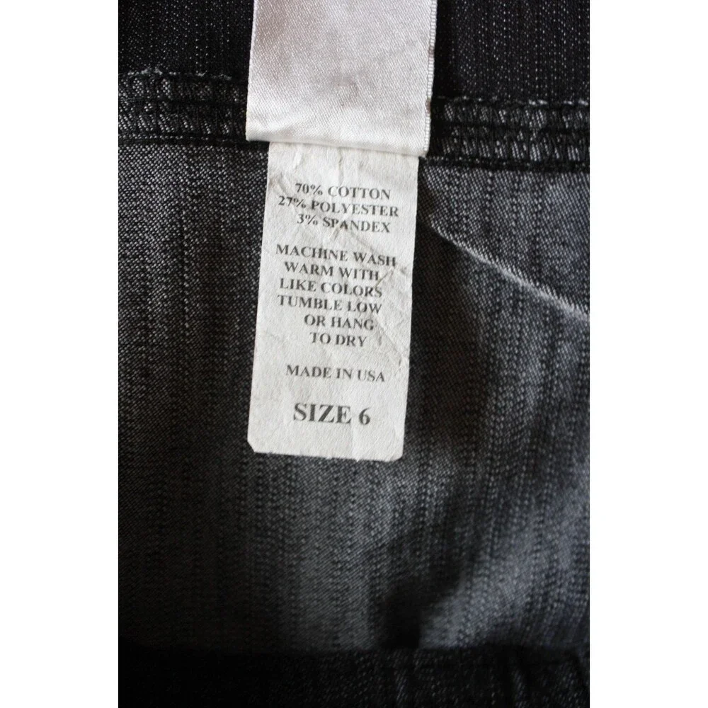 Baby O Skirt Womens sz 6 Black Denim Maxi Long A-Line - Picture 5 of 6